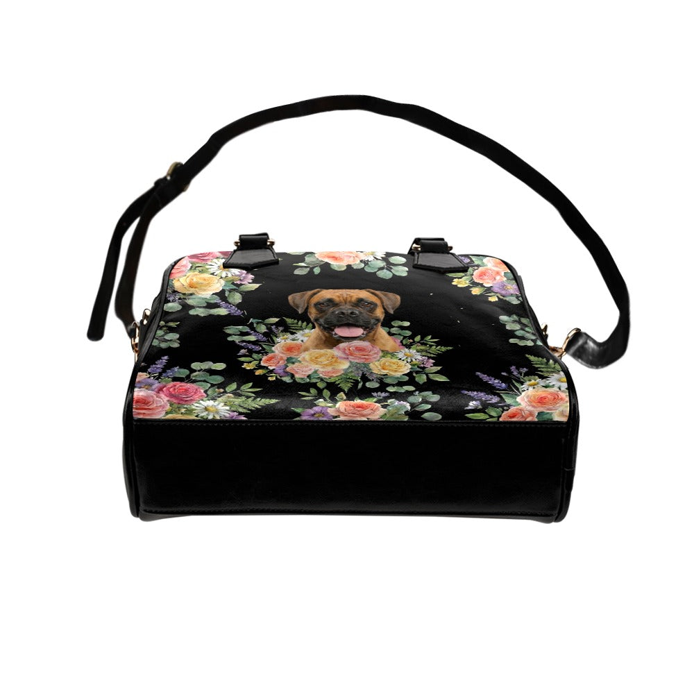 Boxer Flower Shoulder Handbag