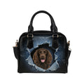 Boykin Spaniel Ripped Denim Print Shoulder Handbag