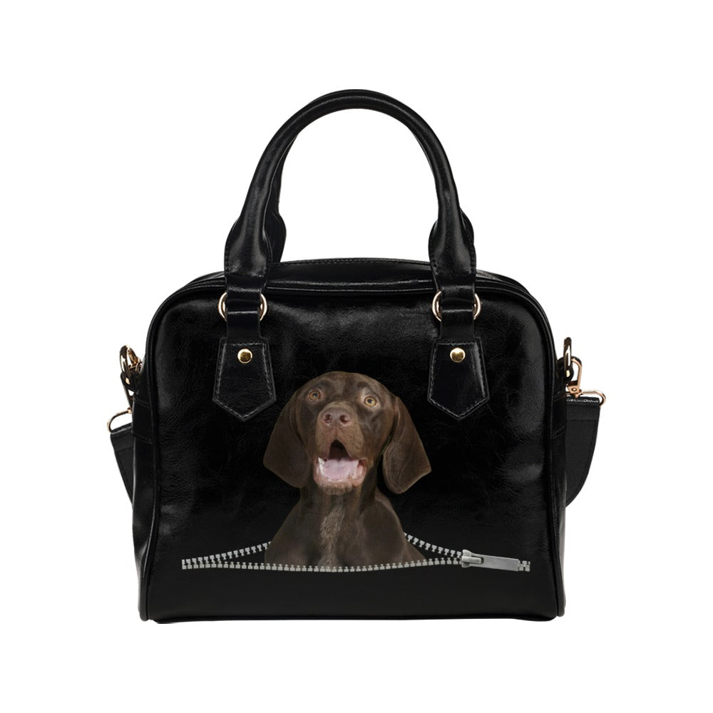 German Shorthaired Pointer Zip Shoulder Handbag