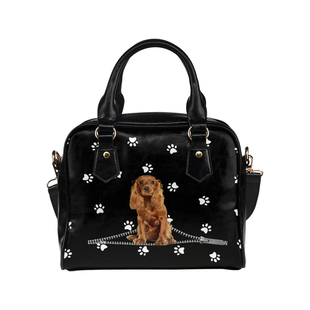 Cocker Spaniel Zip Paws Shoulder Handbag