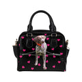 German Wirehaired Pointer Zip Hearts Shoulder Handbag