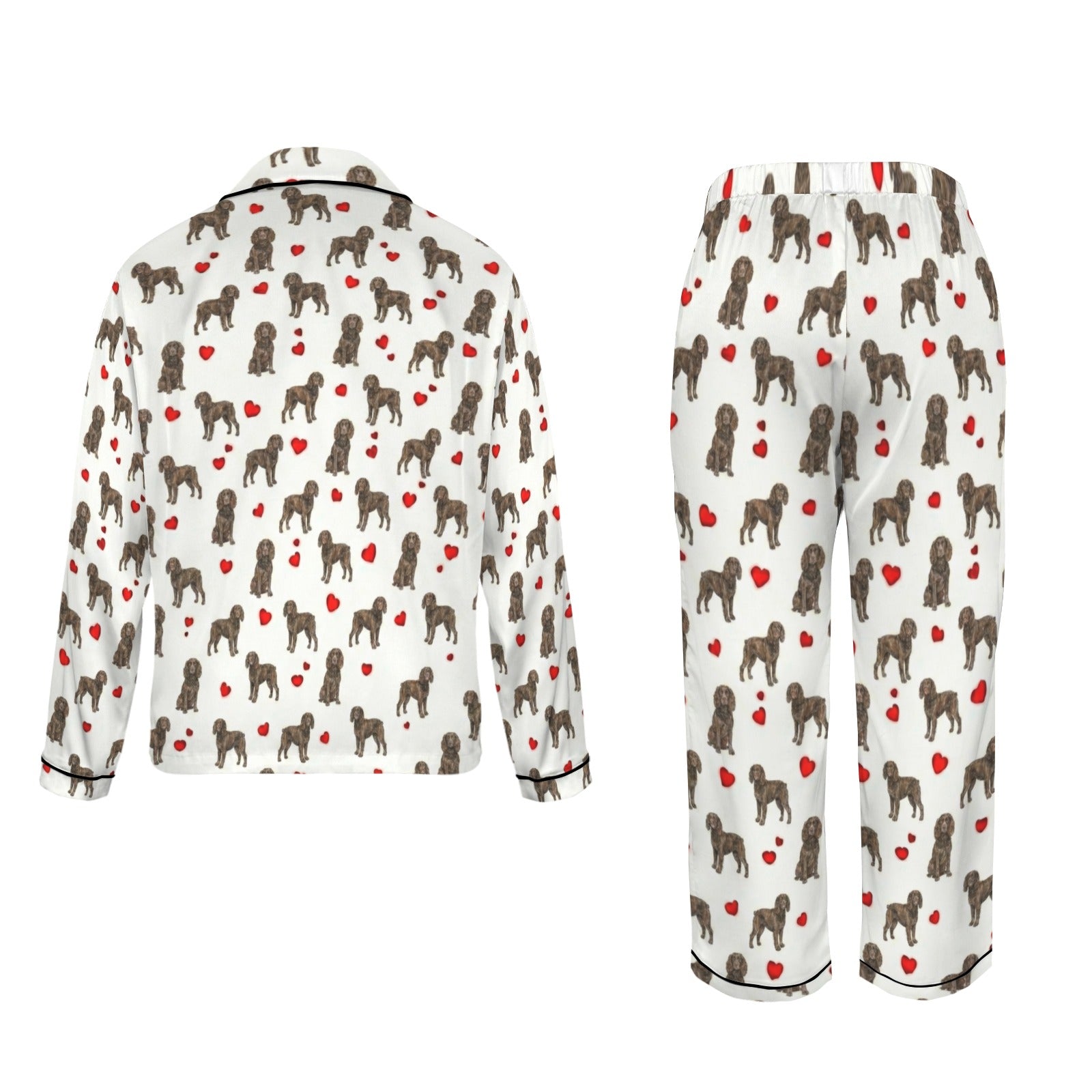 Boykin Spaniel Women's Long Sleeve Satin Pajama Set