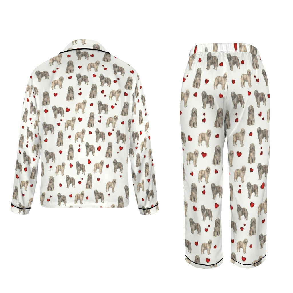 Bergamasco Shepherd Women's Long Sleeve Satin Pajama Set