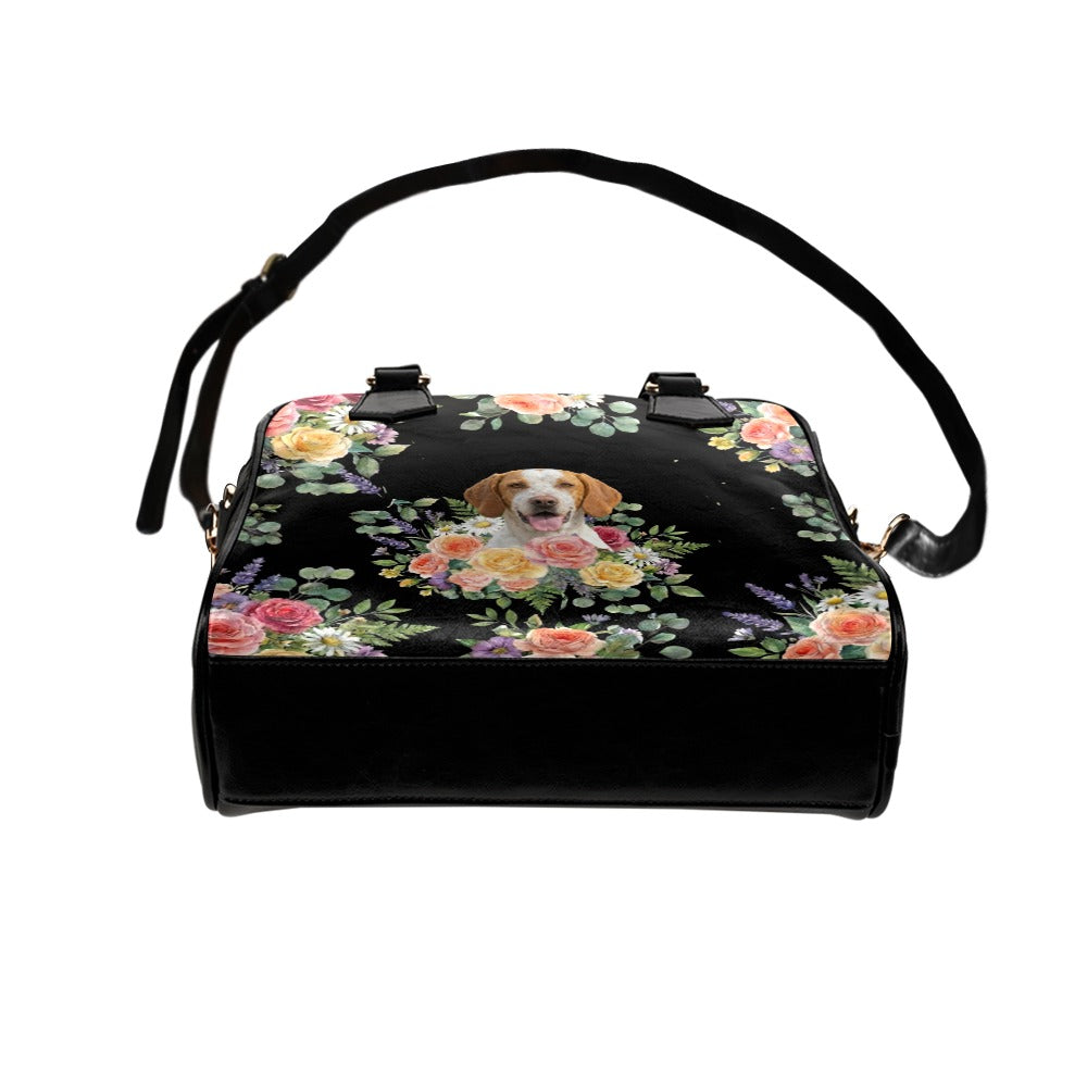 Ariege Pointer Dog Flower Shoulder Handbag