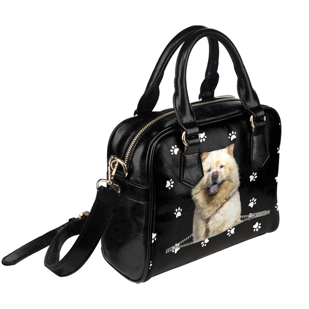 Chow Chow Zip Paws Shoulder Handbag