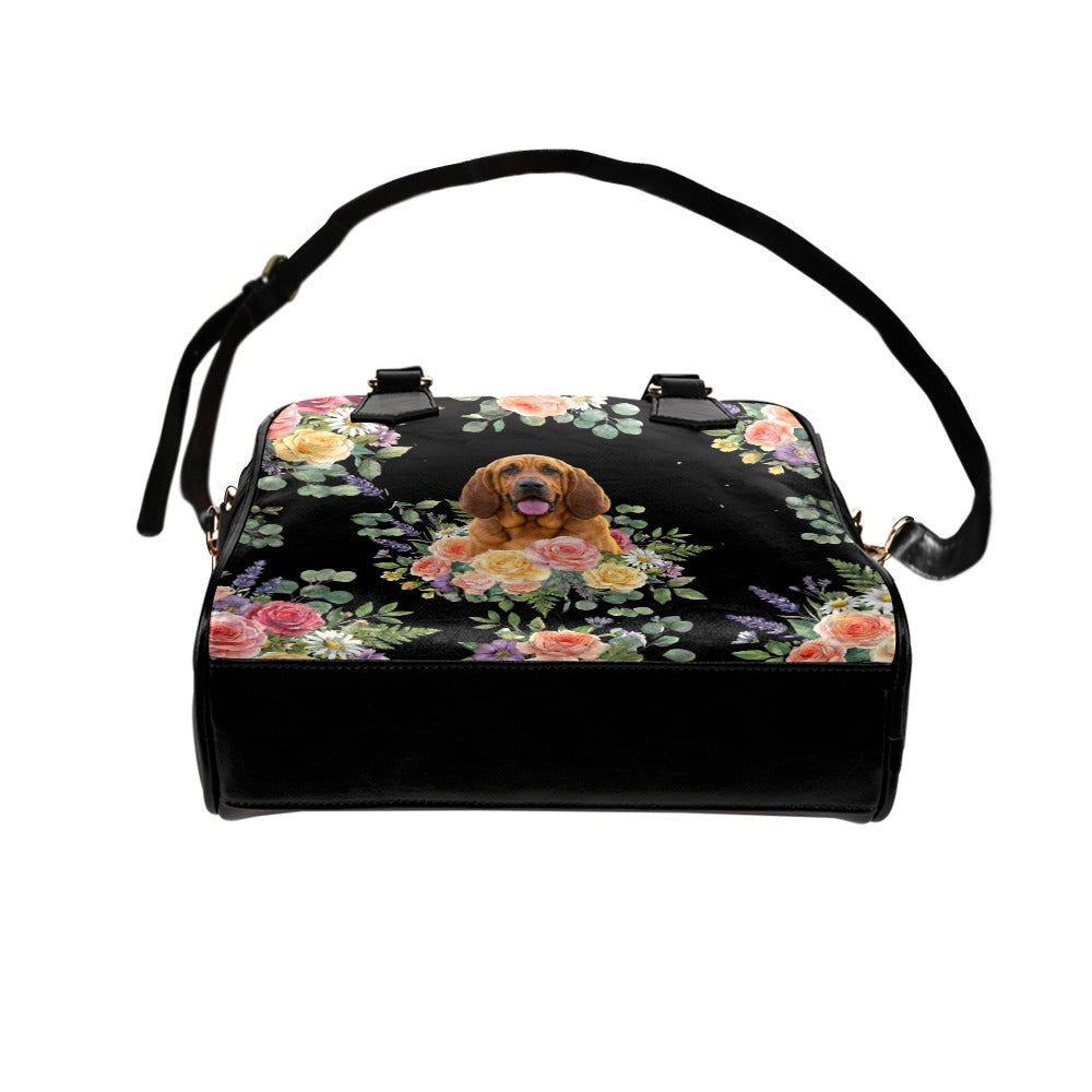 Bloodhound Flower Shoulder Handbag
