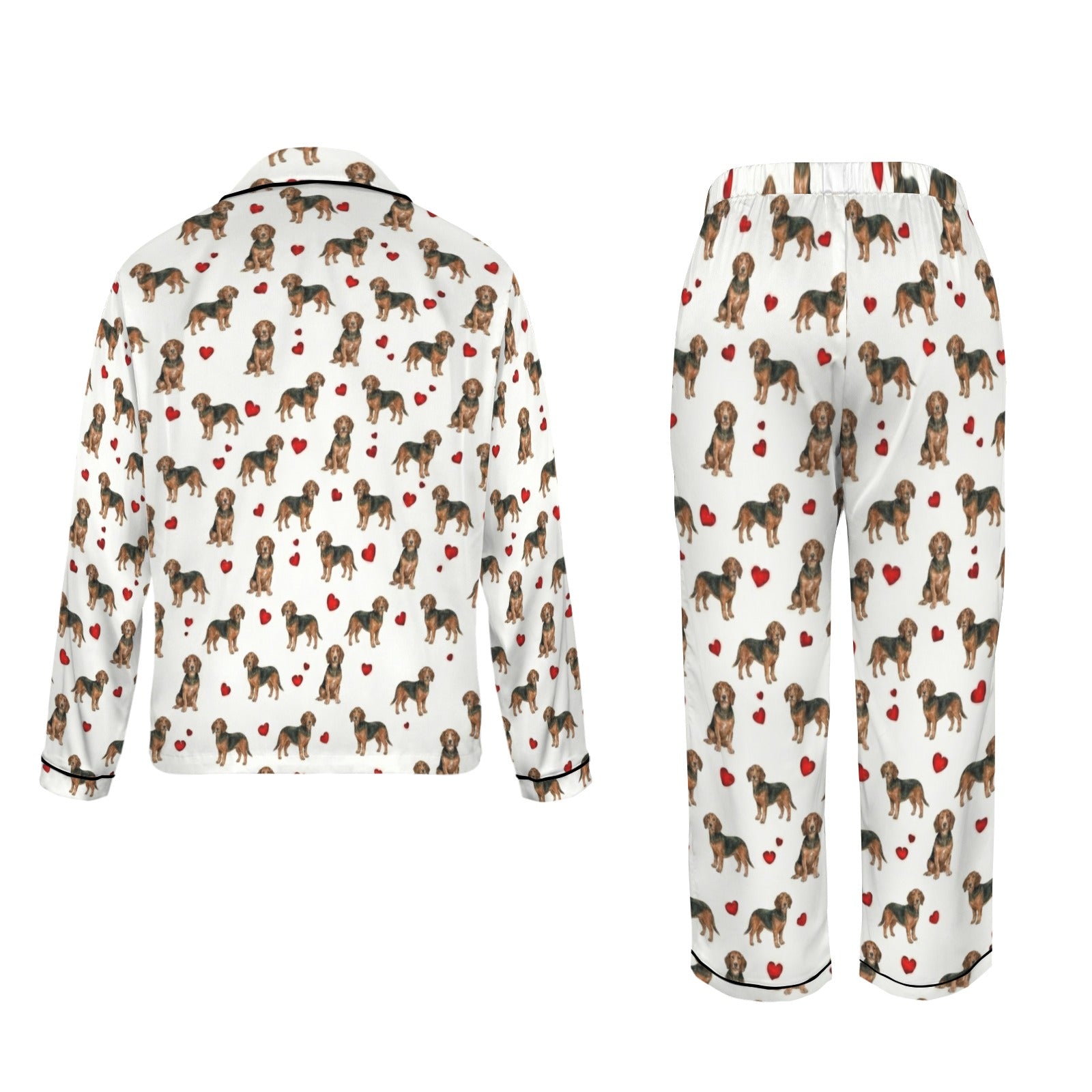 Alpine Dachsbracke Women's Long Sleeve Satin Pajama Set