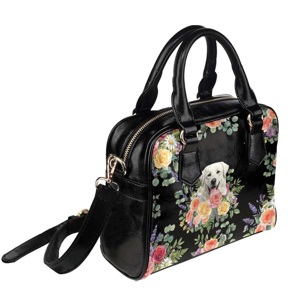 Akbash Dog Flower Shoulder Handbag
