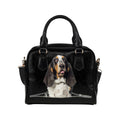 Basset Hound Zip Shoulder Handbag