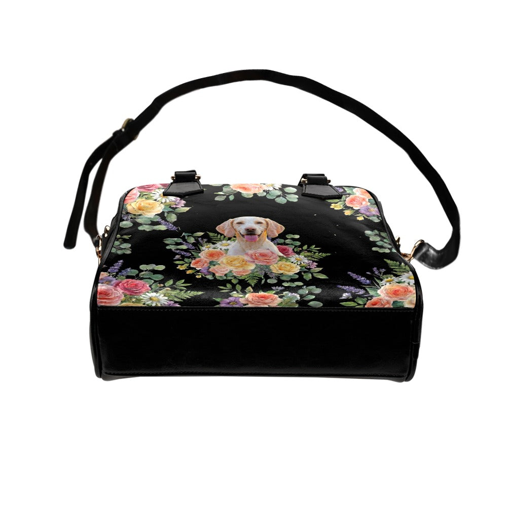 Billy Dog Flower Shoulder Handbag