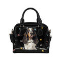 Basset Hound Zip Colorful Paws Shoulder Handbag