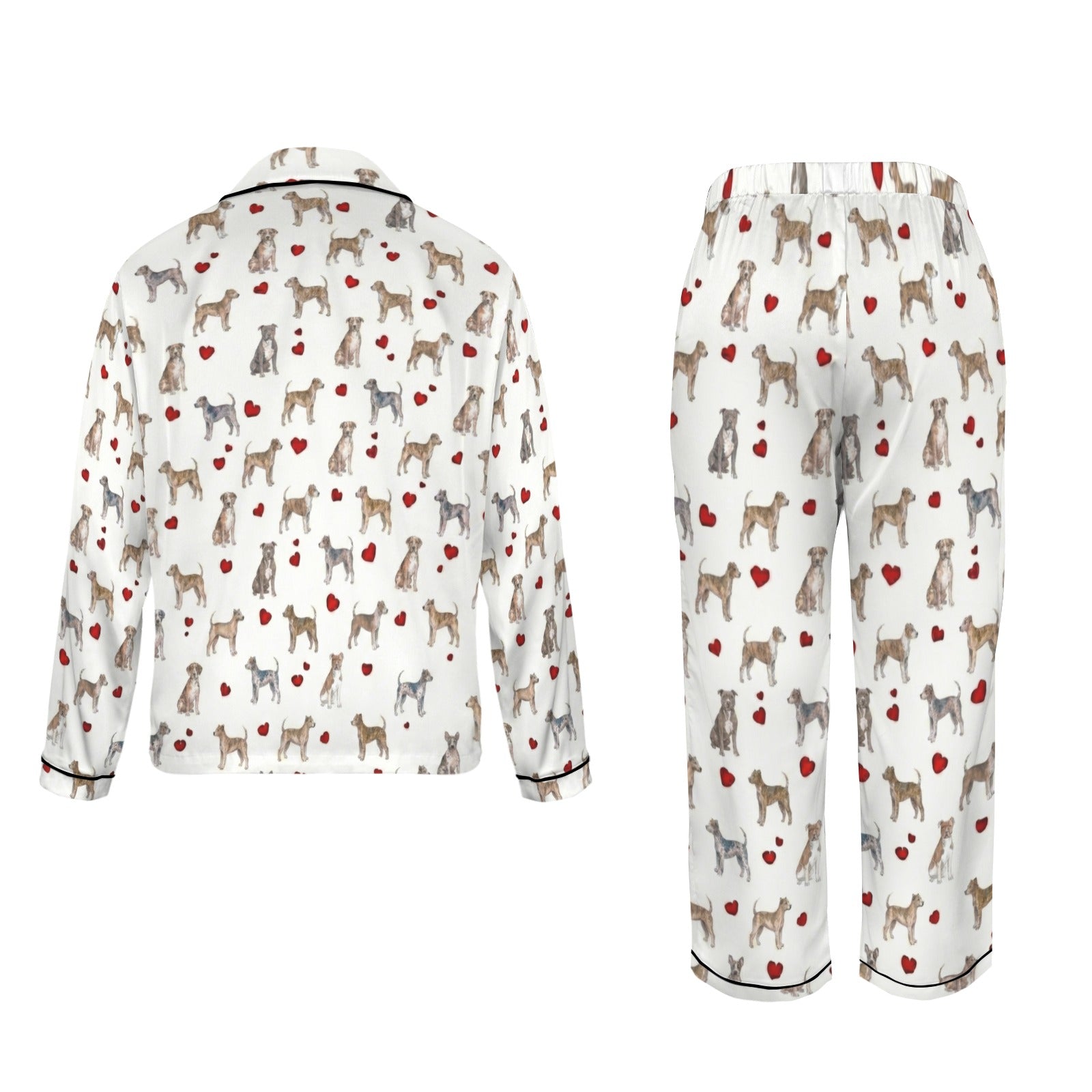 American Pit Bull Terrier Women's Long Sleeve Satin Pajama Set
