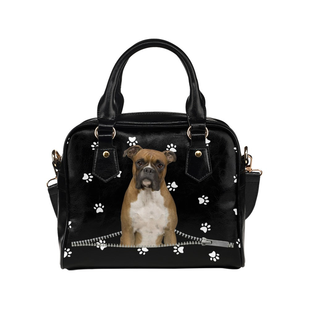 Boxer Zip Paws Shoulder Handbag