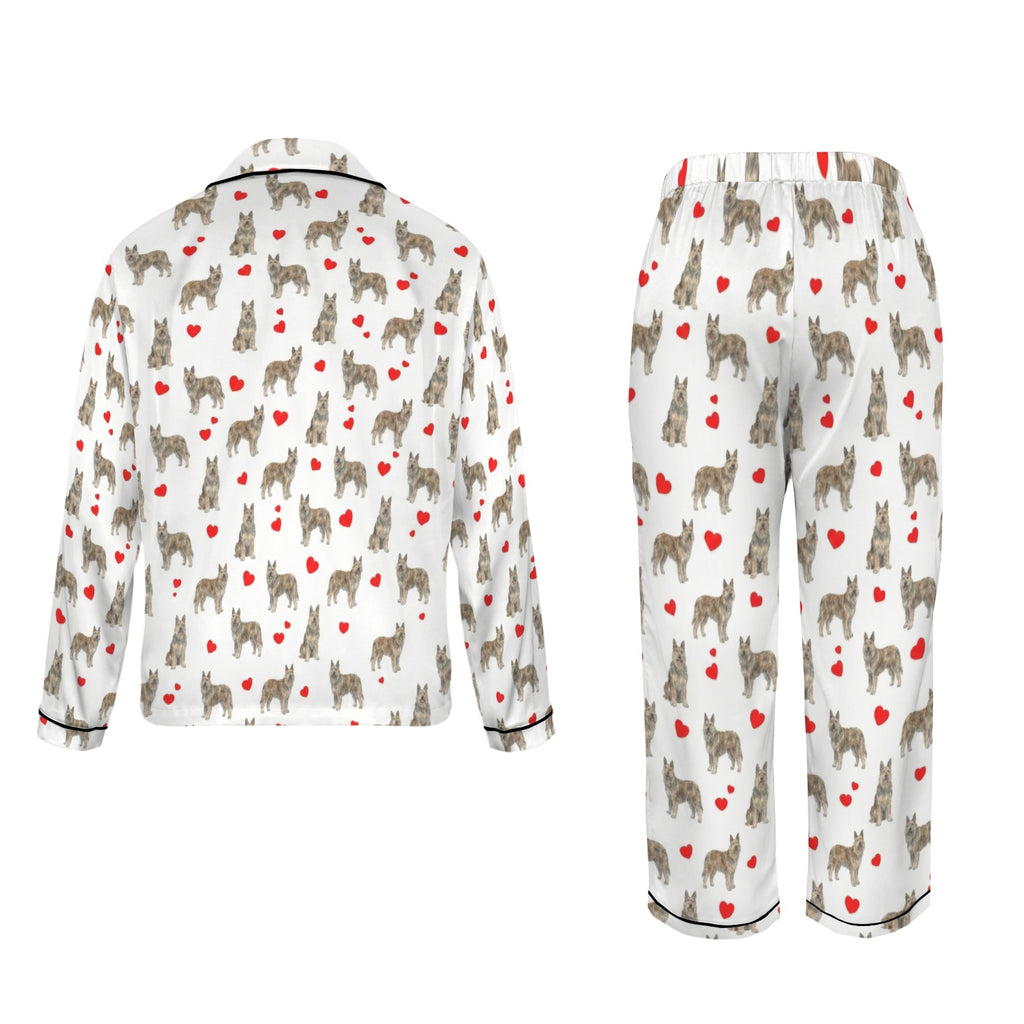 Berger Picard Women's Long Sleeve Satin Pajama Set