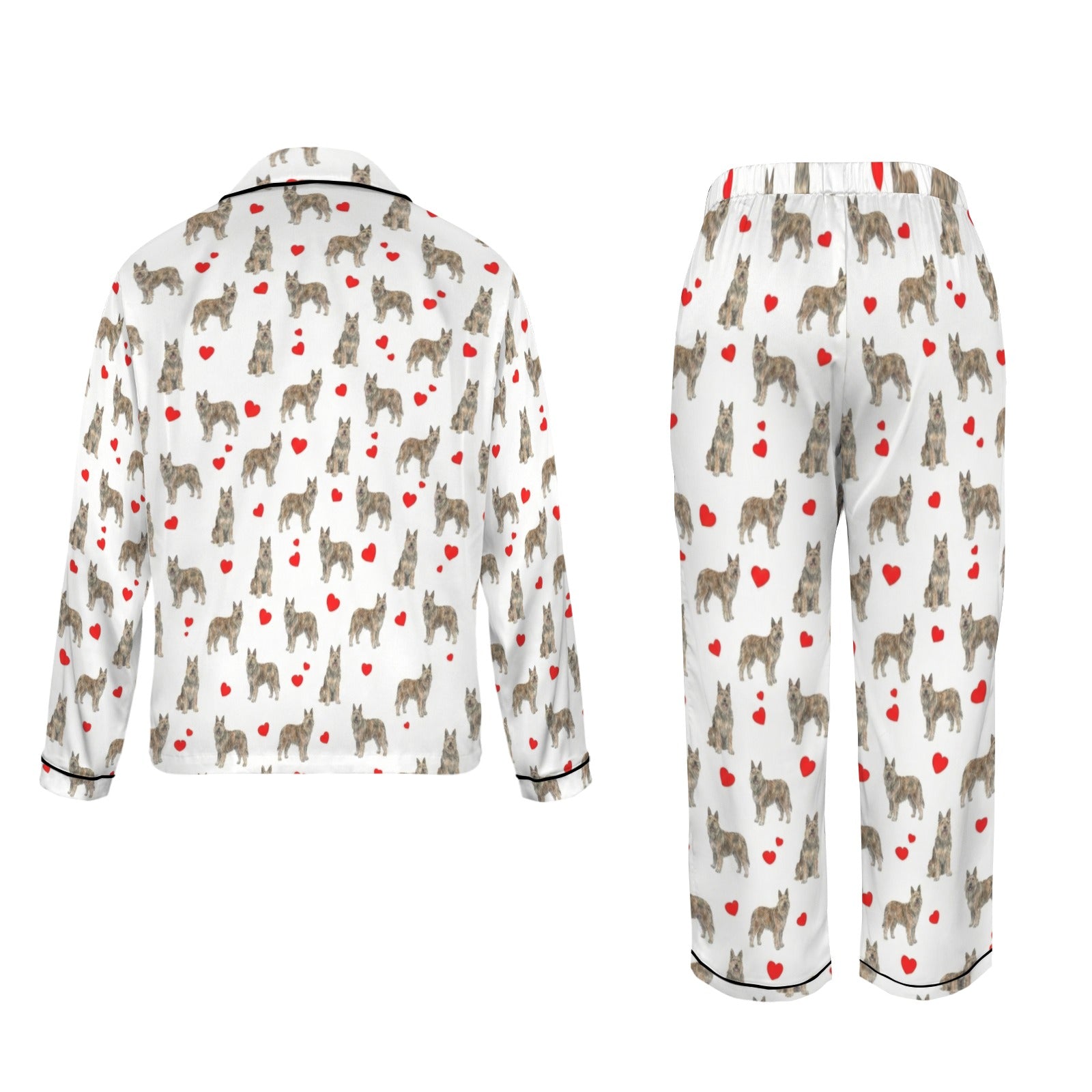 Berger Picard Women's Long Sleeve Satin Pajama Set