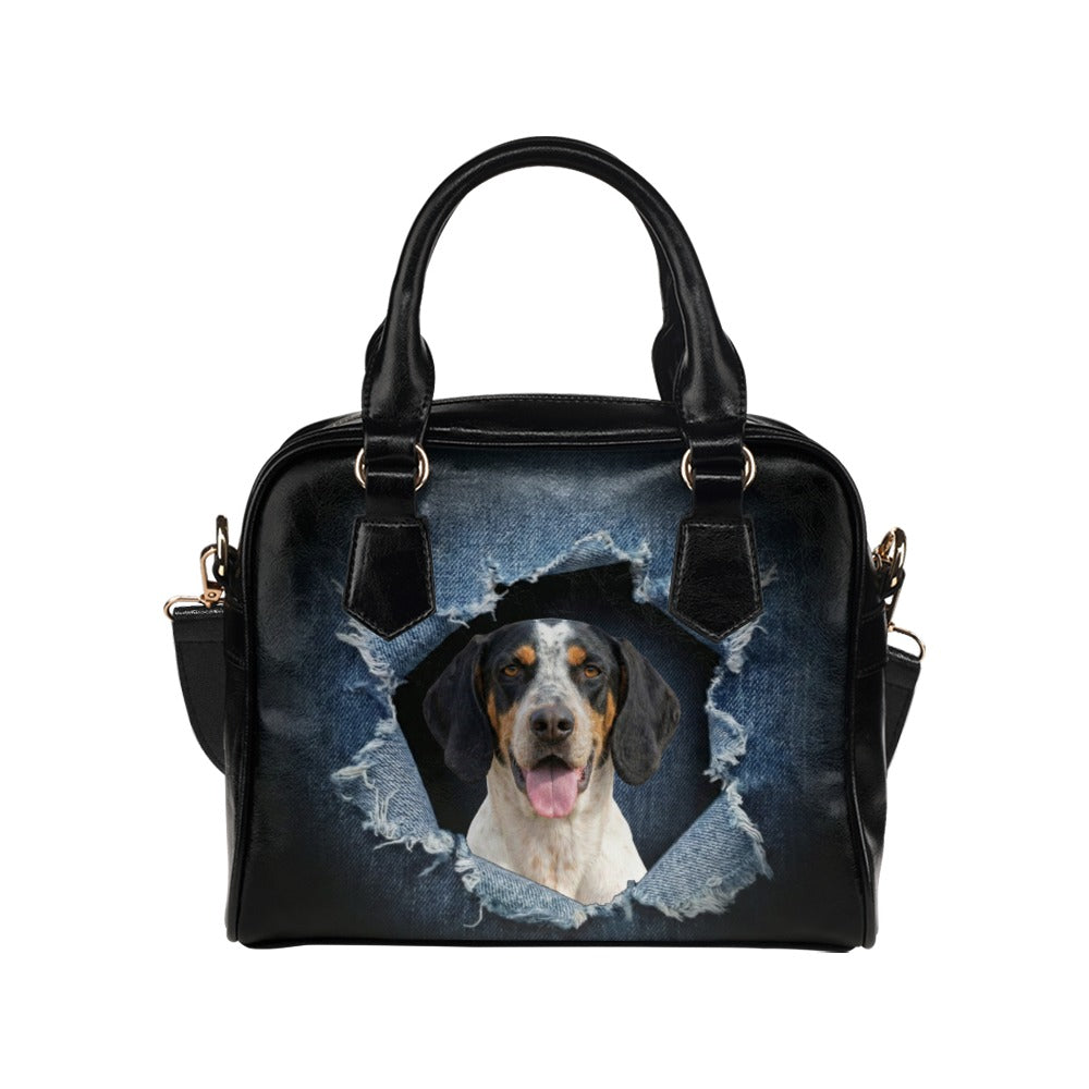 Ariégeois Ariegeois Ripped Denim Print Shoulder Handbag