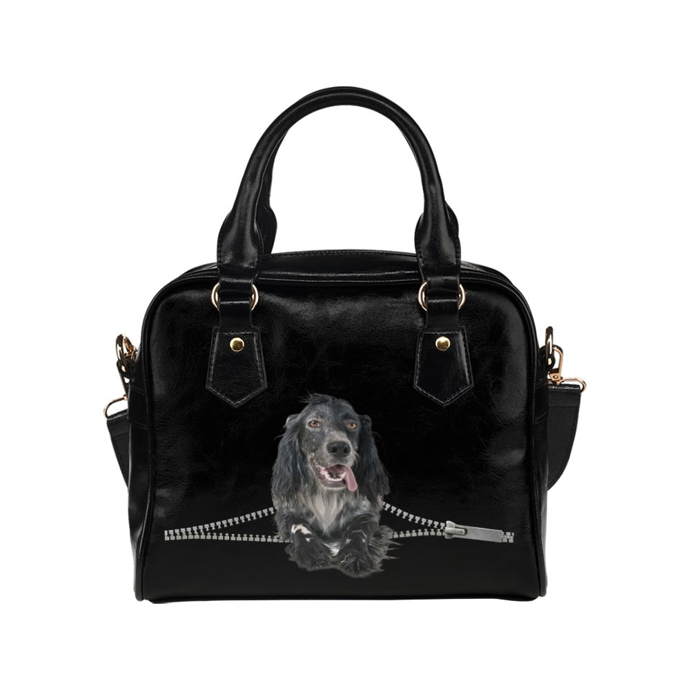 English setter Zip Shoulder Handbag