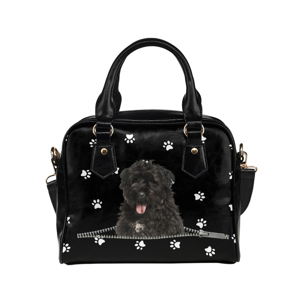 Bouvier des Flandres Zip Paws Shoulder Handbag