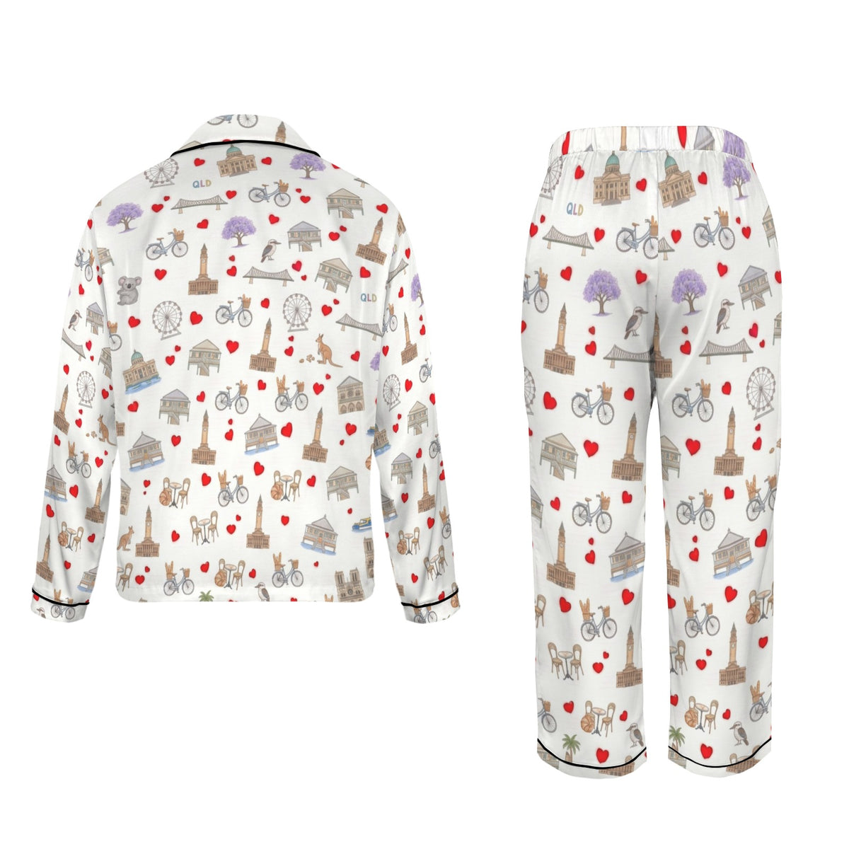 Brisbane (Queensland) Women's Long Sleeve Satin Pajama Set
