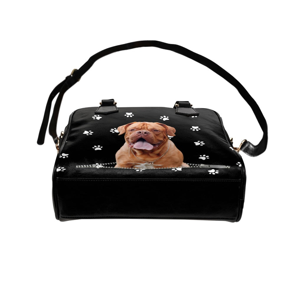 Mastiff Zip Paws Shoulder Handbag