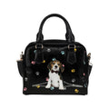 Beagle Zip Colorful Paws Shoulder Handbag