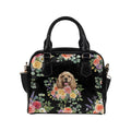 American Cocker Spaniel Dog Flower Shoulder Handbag