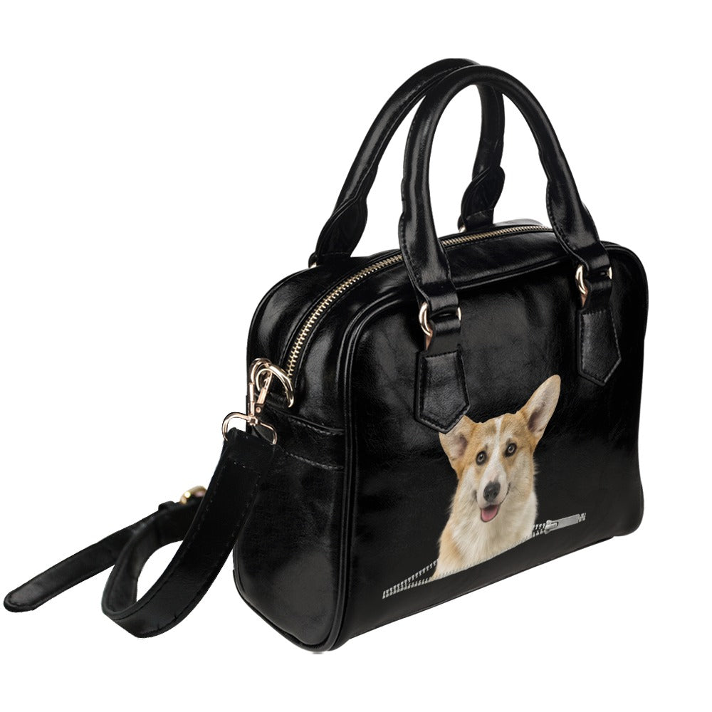 Pembroke Welsh Corgi Zip Shoulder Handbag