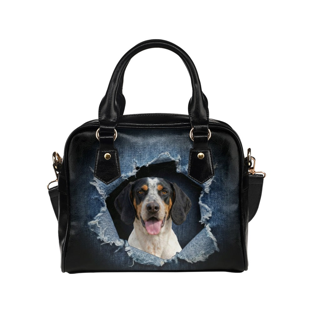 Ariégeois Ariegeois Ripped Denim Print Shoulder Handbag