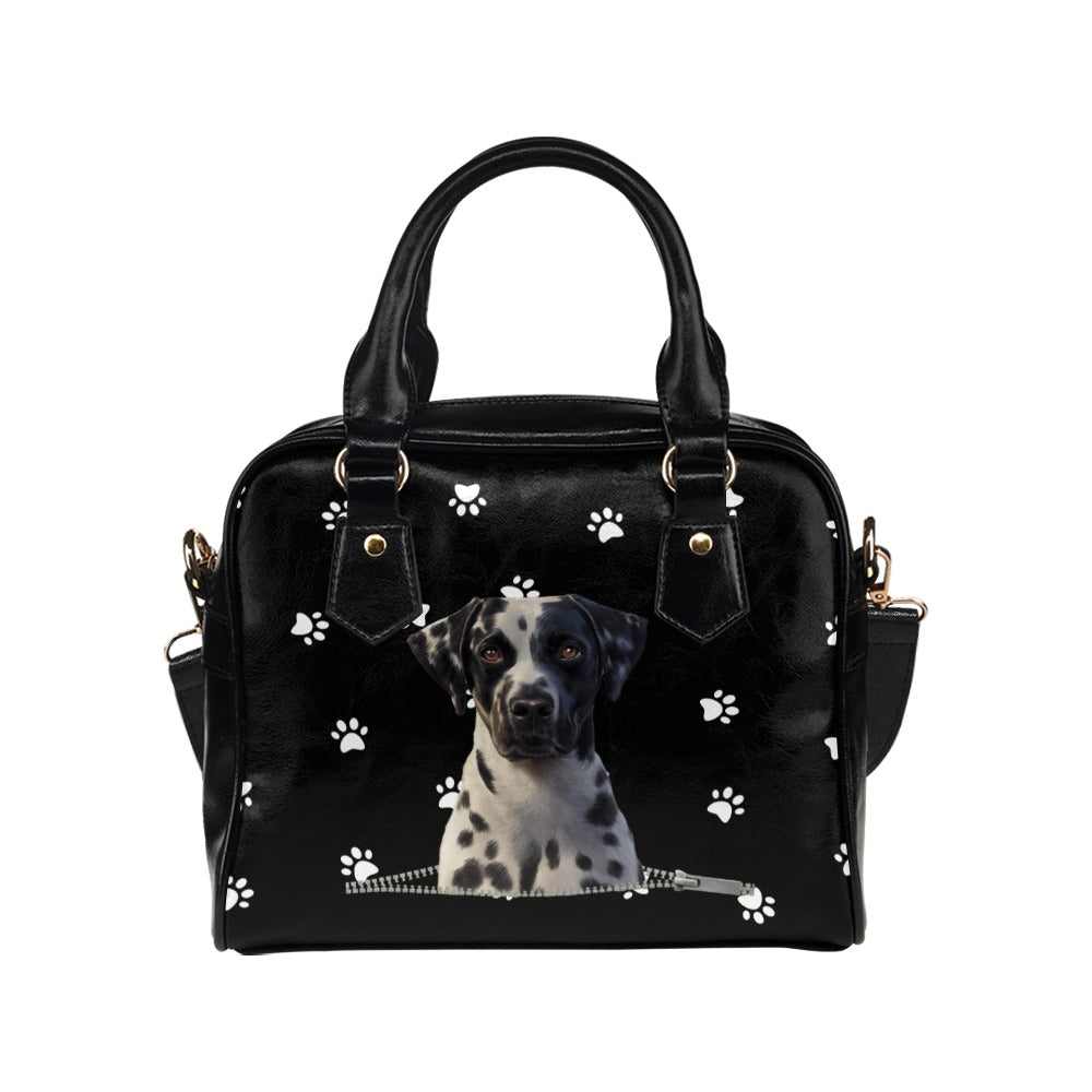 Dalmatian Zip Paws Shoulder Handbag