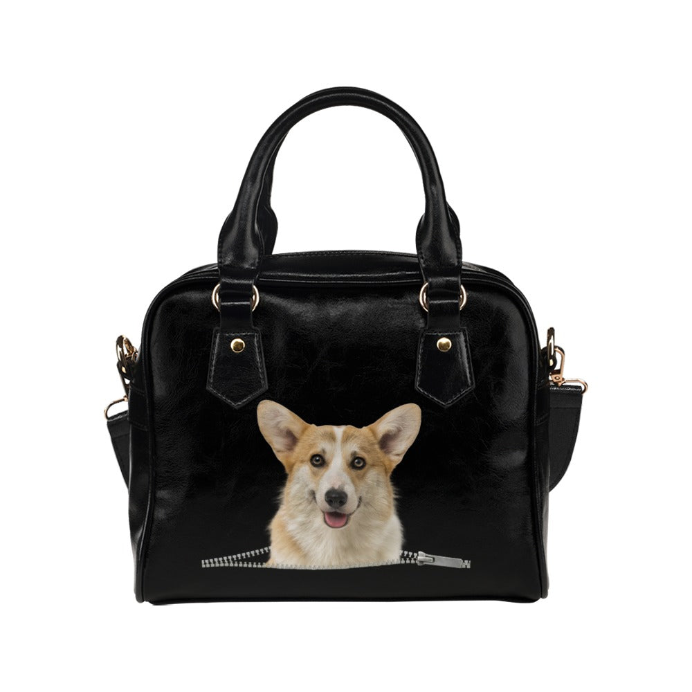 Pembroke Welsh Corgi Zip Shoulder Handbag