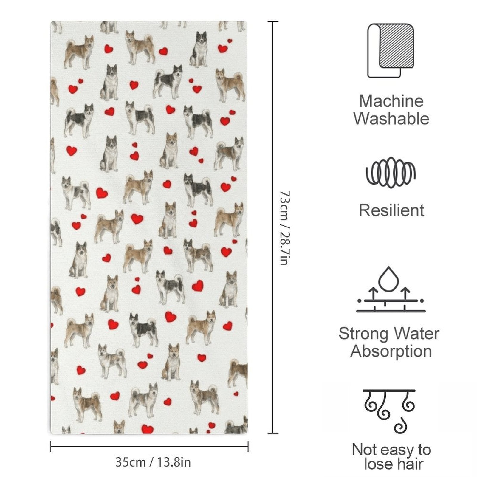 Canadian Eskimo Dog Microfiber Towel