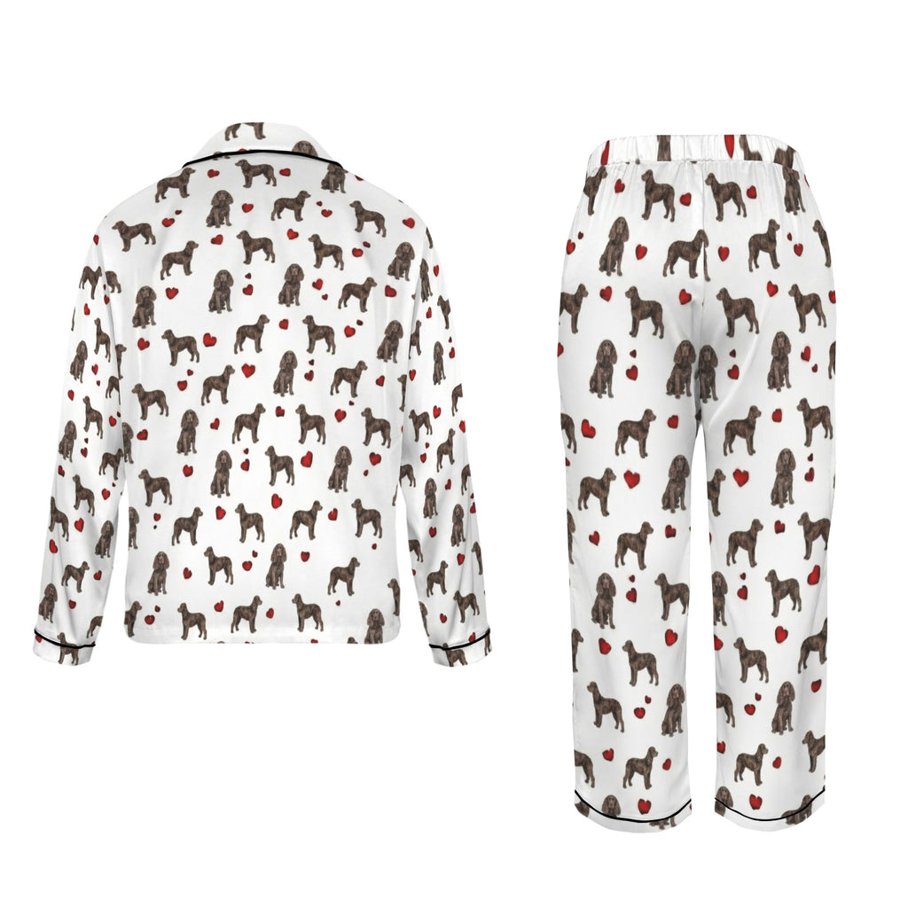 American Water Spaniel Women's Long Sleeve Satin Pajama Set