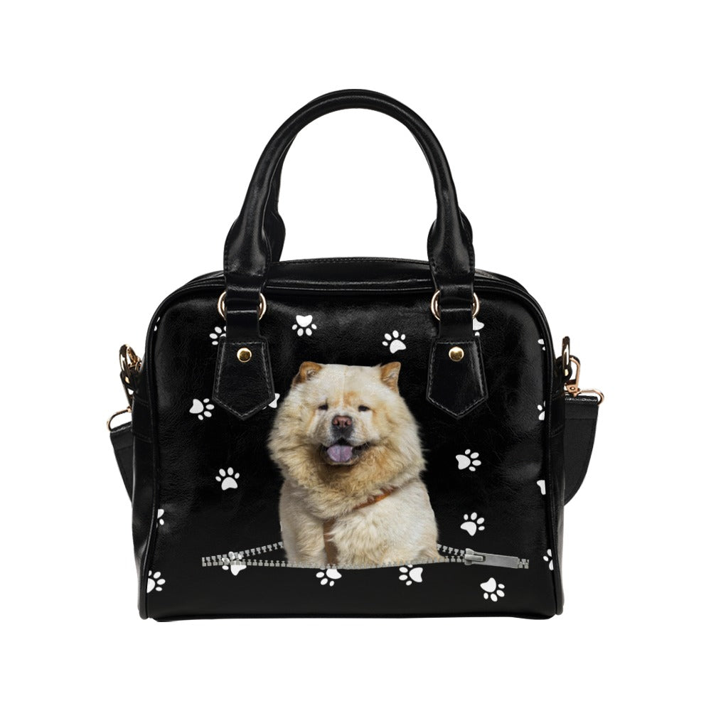 Chow Chow Zip Paws Shoulder Handbag