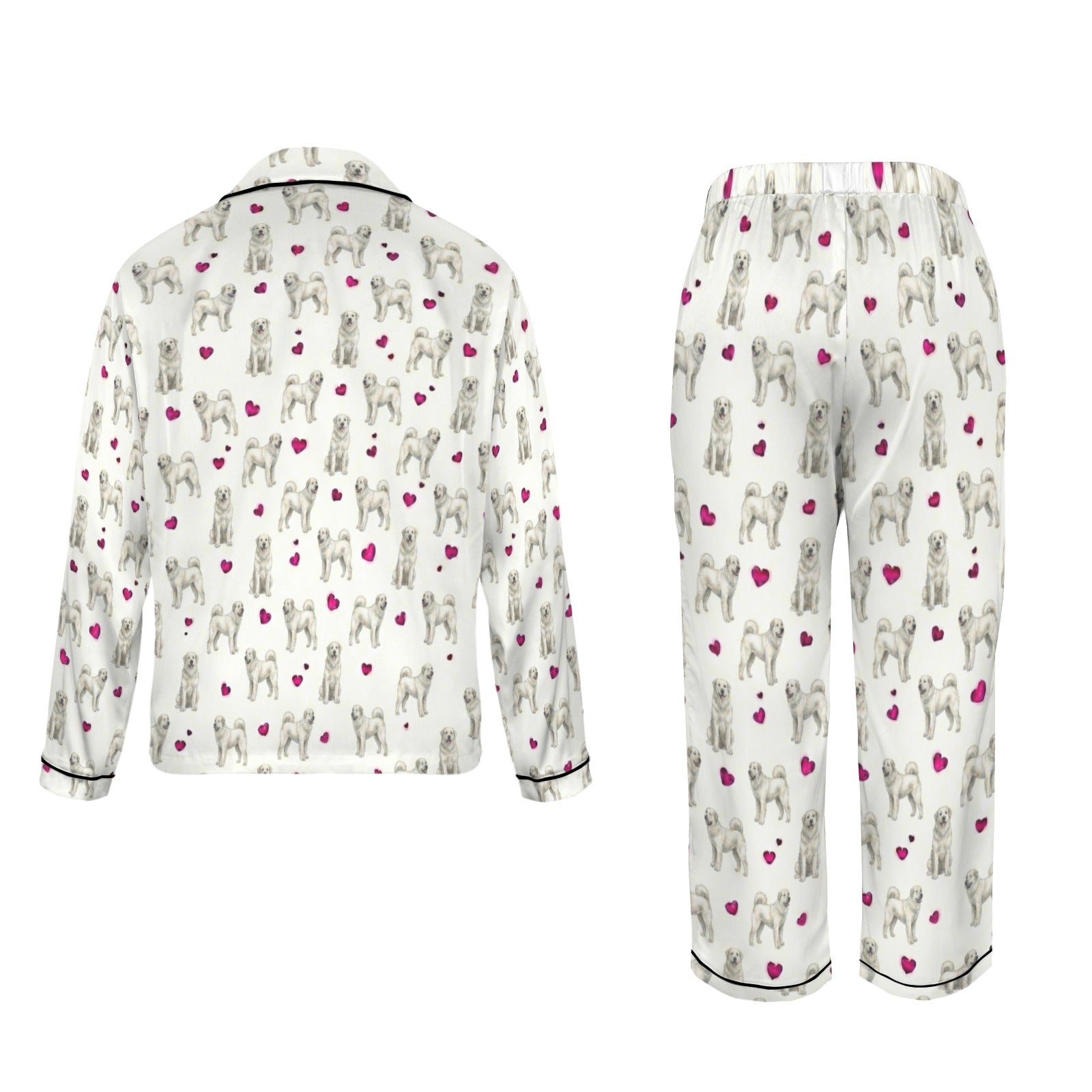 Akbash Women's Long Sleeve Satin Pajama Set