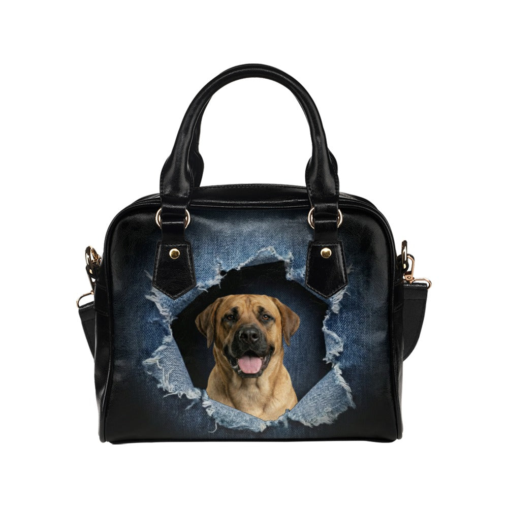Broholmer Ripped Denim Print Shoulder Handbag