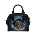 Barbado da Terceira Ripped Denim Print Shoulder Handbag