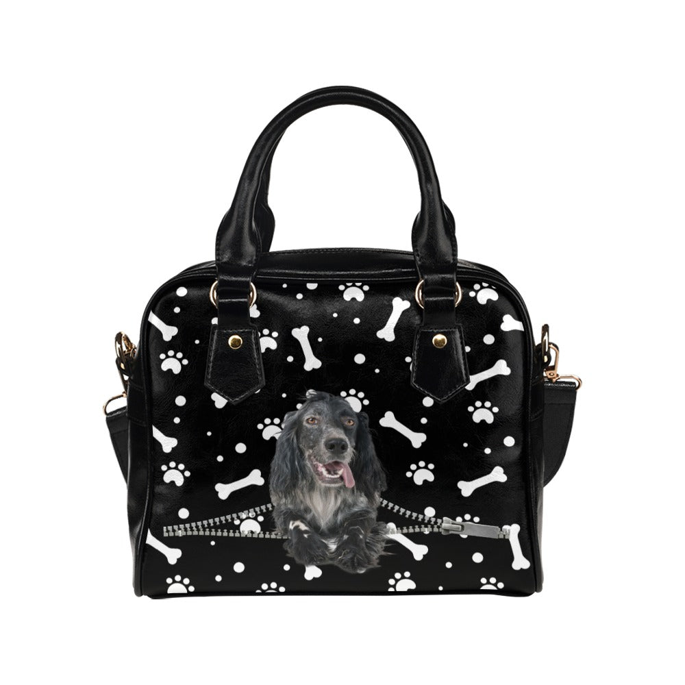 English setter Zip Paws and Bones Shoulder Handbag