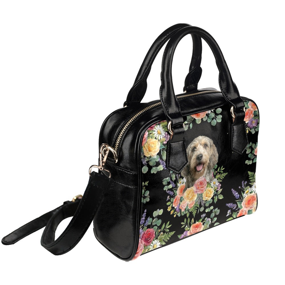Briquet Griffon Vendéen Flower Shoulder Handbag