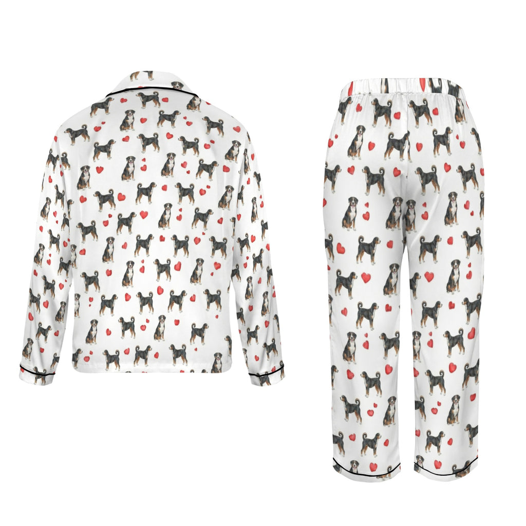 Appenzeller Sennenhund Women's Long Sleeve Satin Pajama Set
