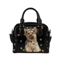 Yorkshire Terrier Colorful Paws Shoulder Handbag