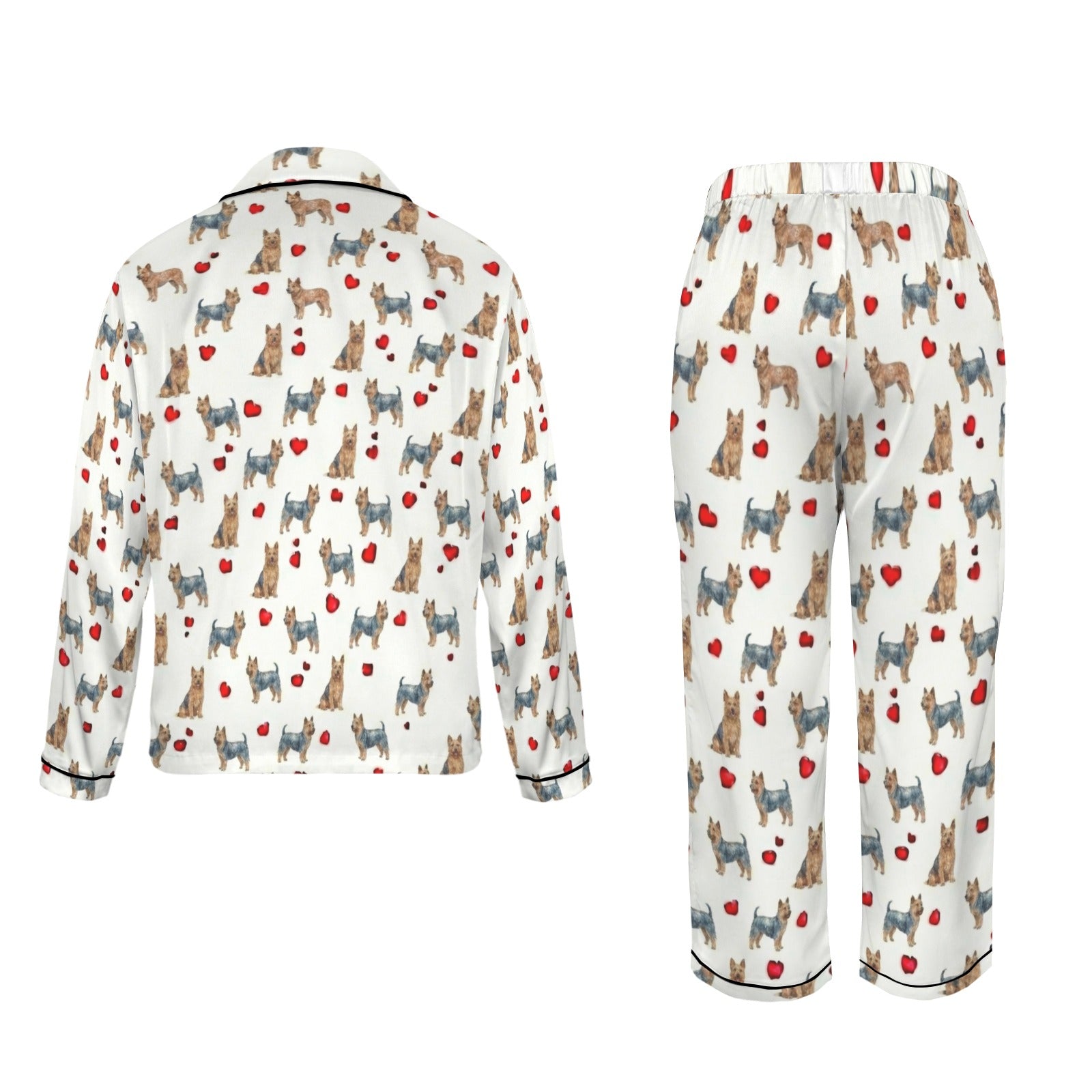 Australian Terrier Women's Long Sleeve Satin Pajama Set