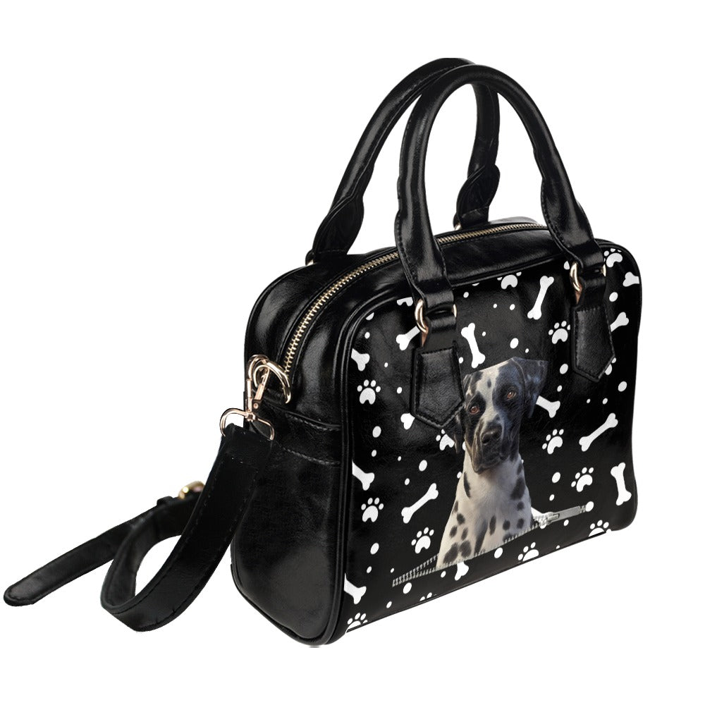 Dalmatian Zip Paws and Bones Shoulder Handbag