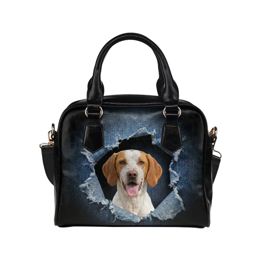 Ariège Pointer Ariege Pointer Ripped Denim Print Shoulder Handbag