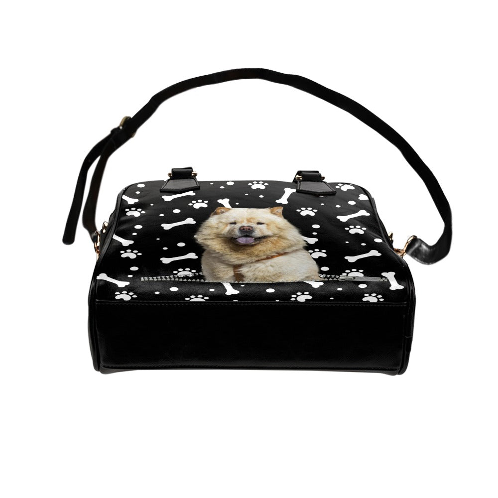 Chow Chow Zip Paws and Bones Shoulder Handbag