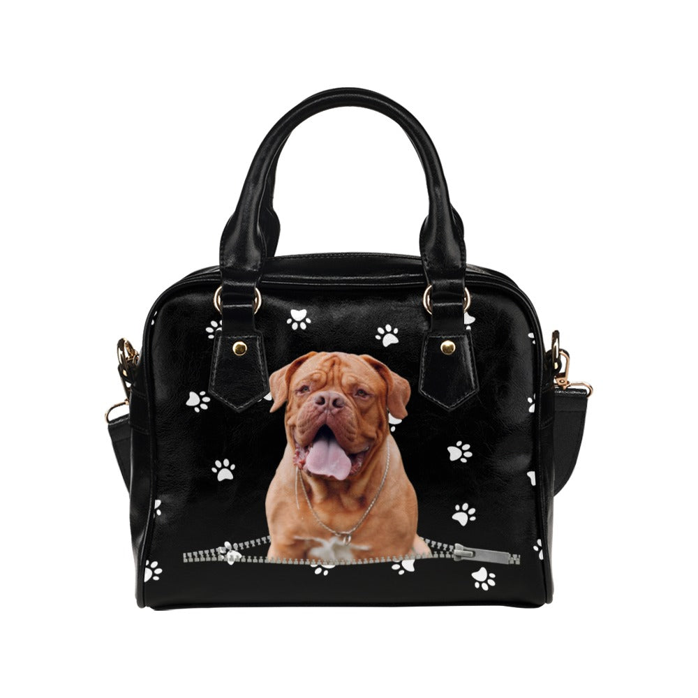 Mastiff Zip Paws Shoulder Handbag