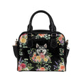 Alaskan Klee Kai Dog Flower Shoulder Handbag