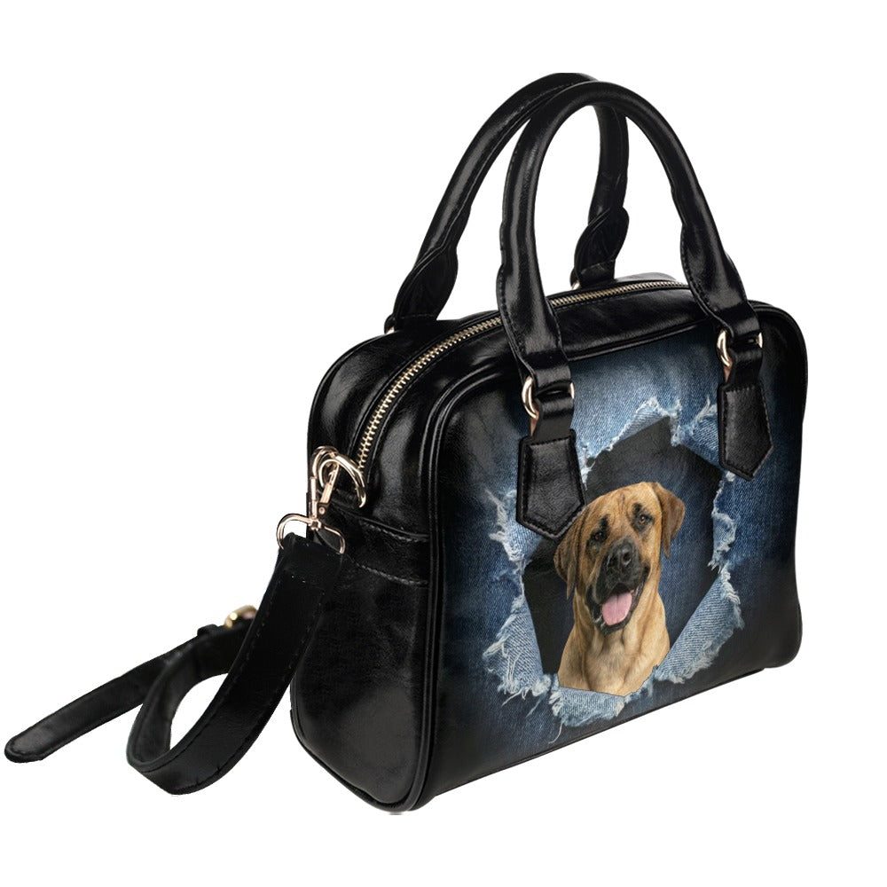 Broholmer Ripped Denim Print Shoulder Handbag