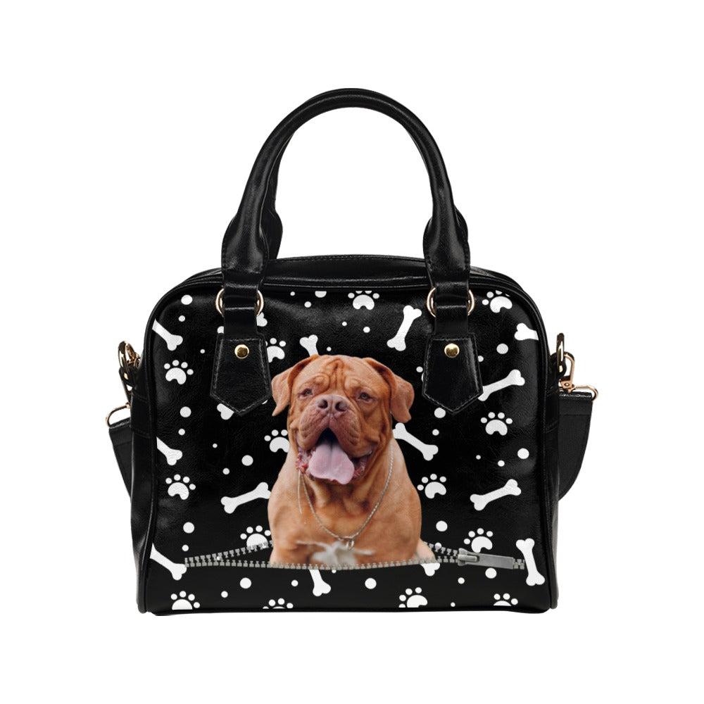 Mastiff Zip Paws and Bones Shoulder Handbag
