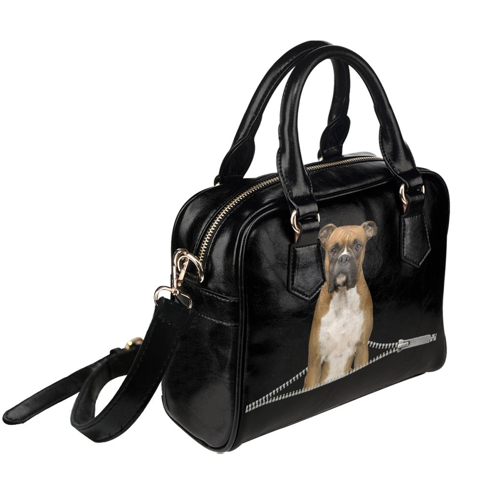 Boxer Zip Shoulder Handbag