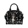 Bernese Mountain Dog Zip Paws and Bones Shoulder Handbag
